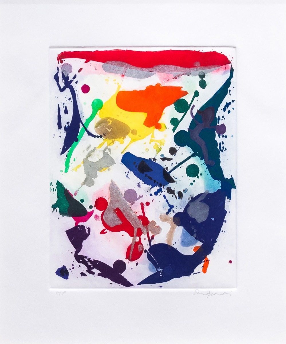 Sam Francis, Untitled 044, 1987, Aquatint signed print