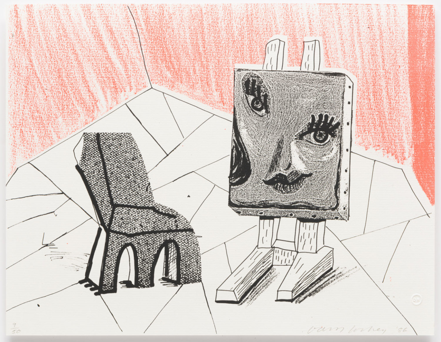 Celia with Chair, March 1986, Print, Edition