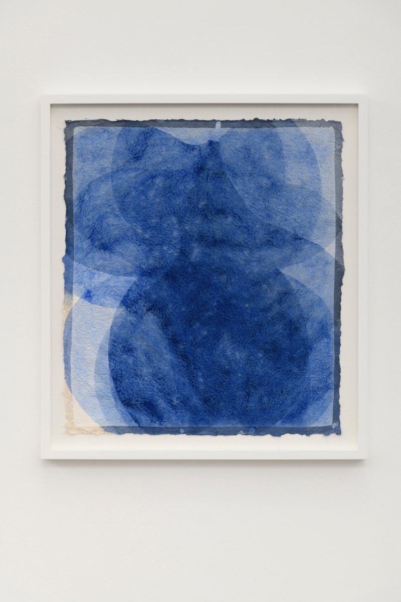 Marc Katano, Indigo, 2018, Acrylic on nepalese paper