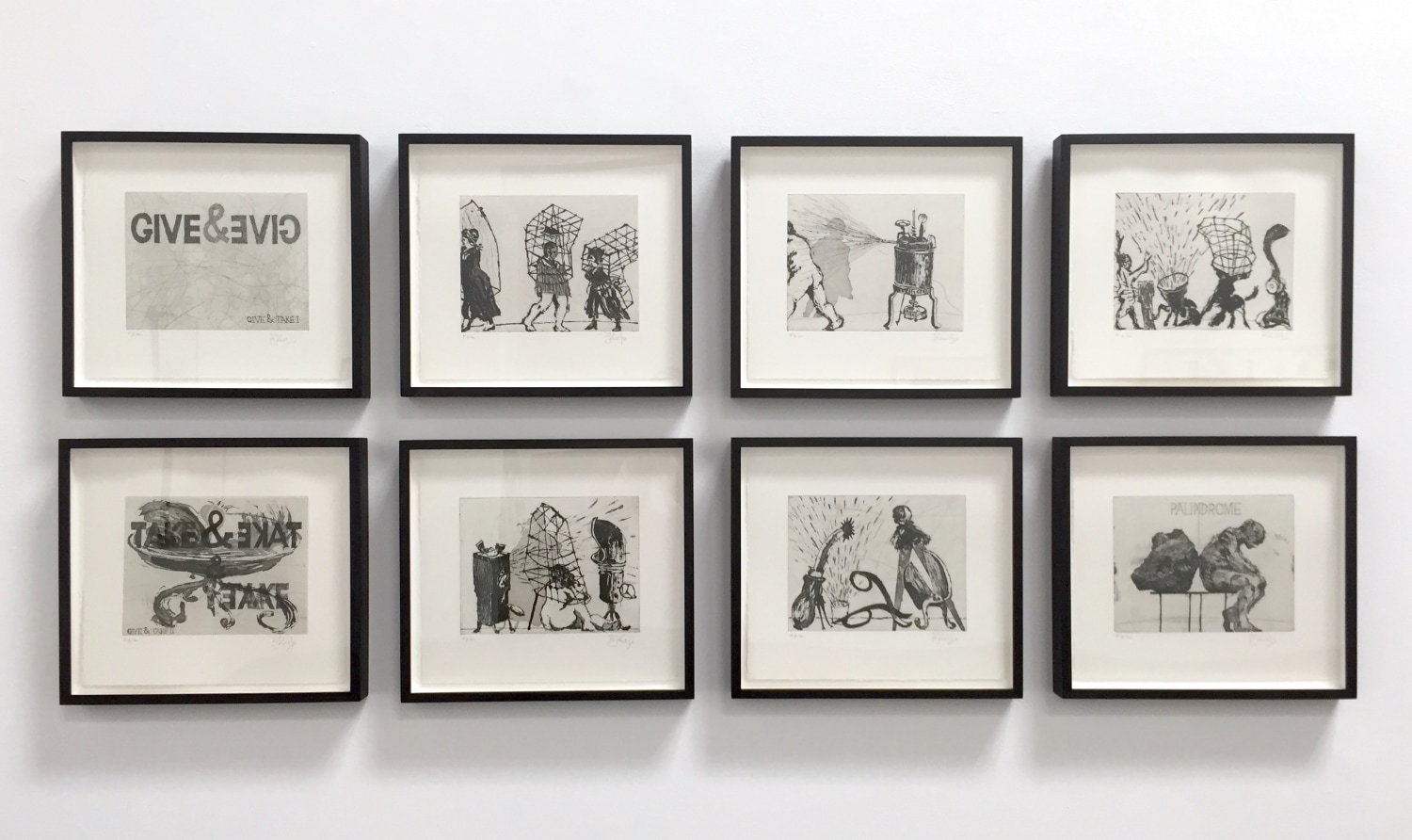 William Kentridge, Give & Take Series, Etching