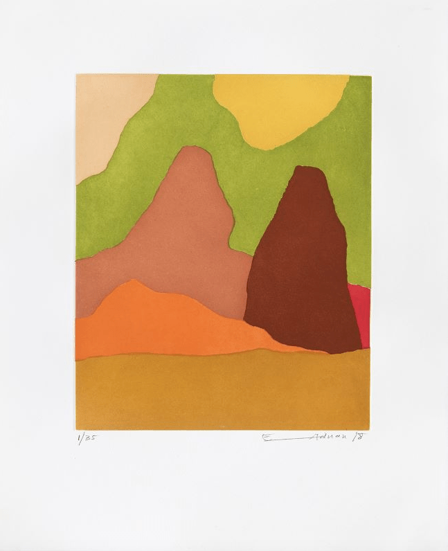 Edel Adnan, Dans le Mystere de la Nature (In the Mystery of Nature), 2018, etching