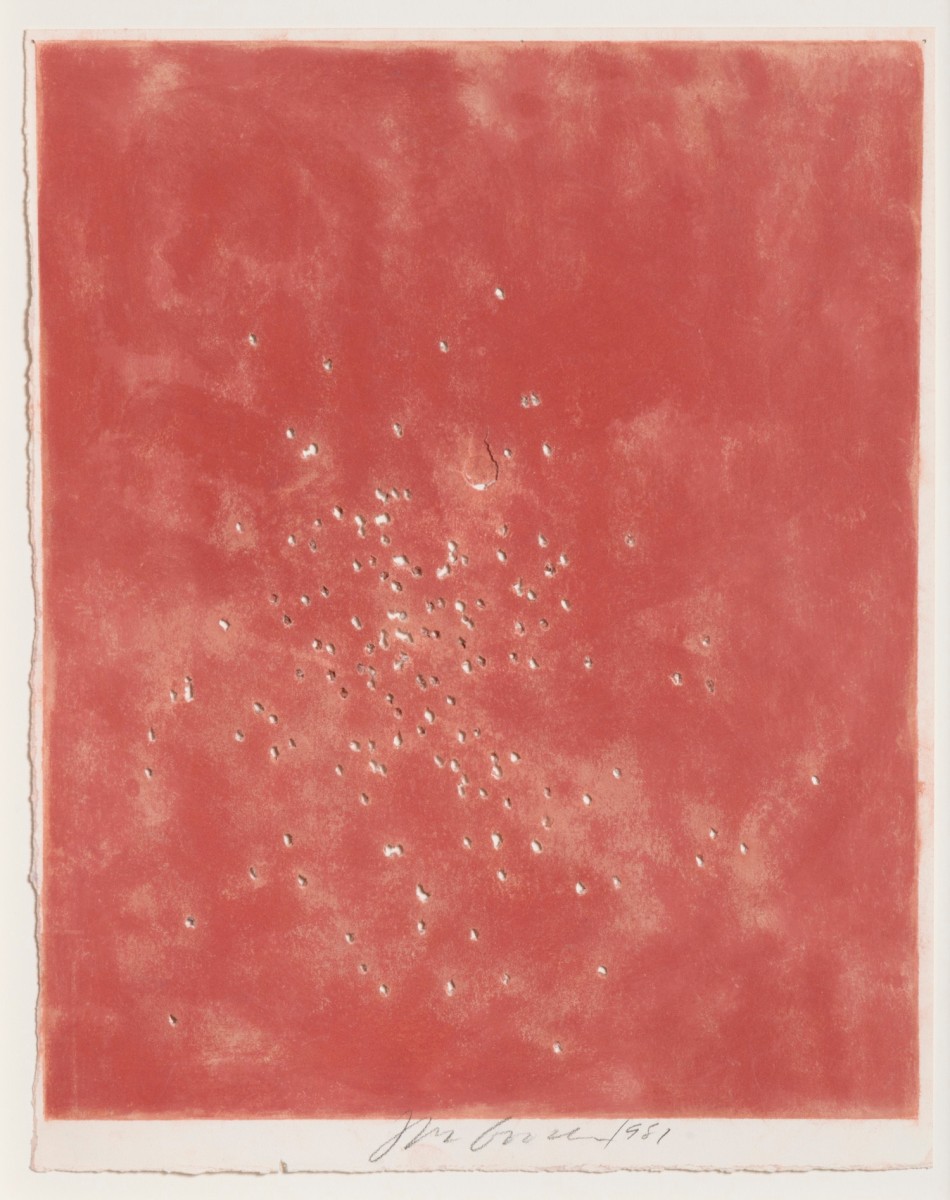 Joe Goode, Shotgun drawing (EId 15), Pastel on paper