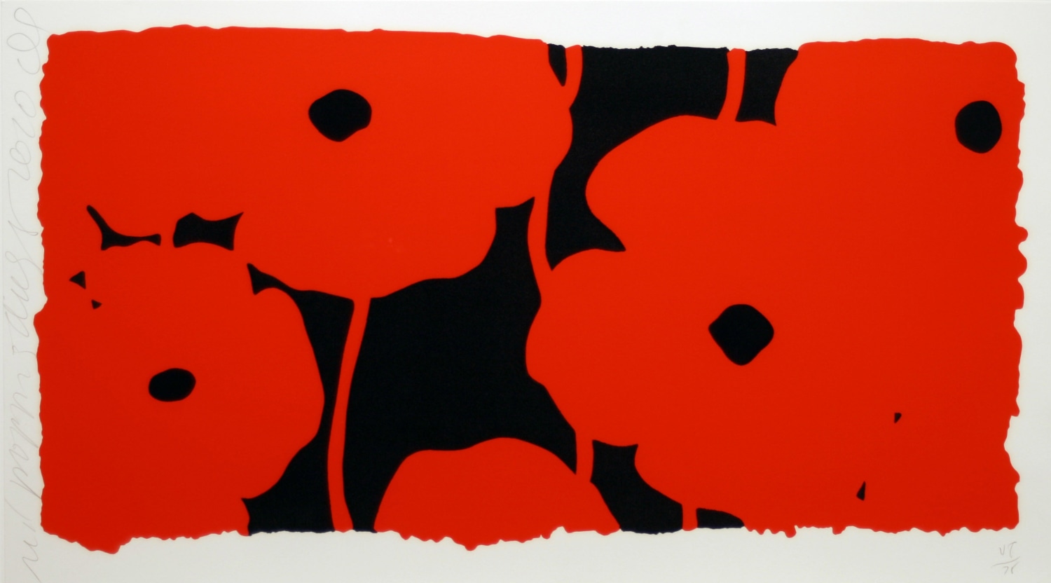 Donald Sultan, Eight Poppies, Screenprint