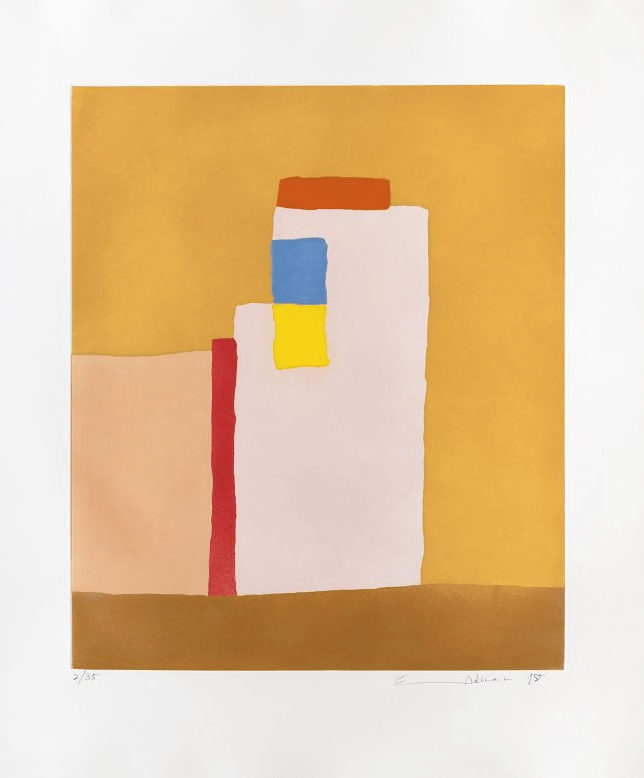 Etel Adnan, Adobe, 2018, Etching