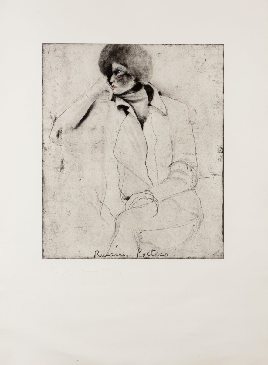 Jim Dine, Russian Poetess, Etching