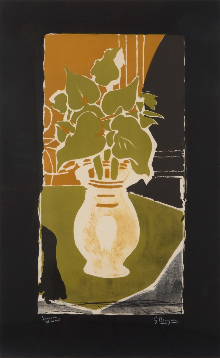 Georges Braque, Feuilles Couleur Lumière, Lithograph