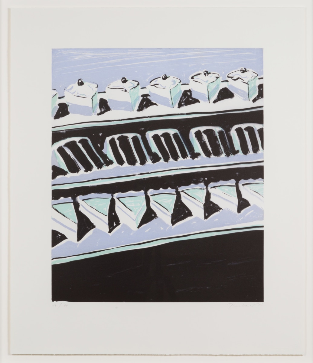 Wayne Thiebaud, Cakes and Pies, Etching