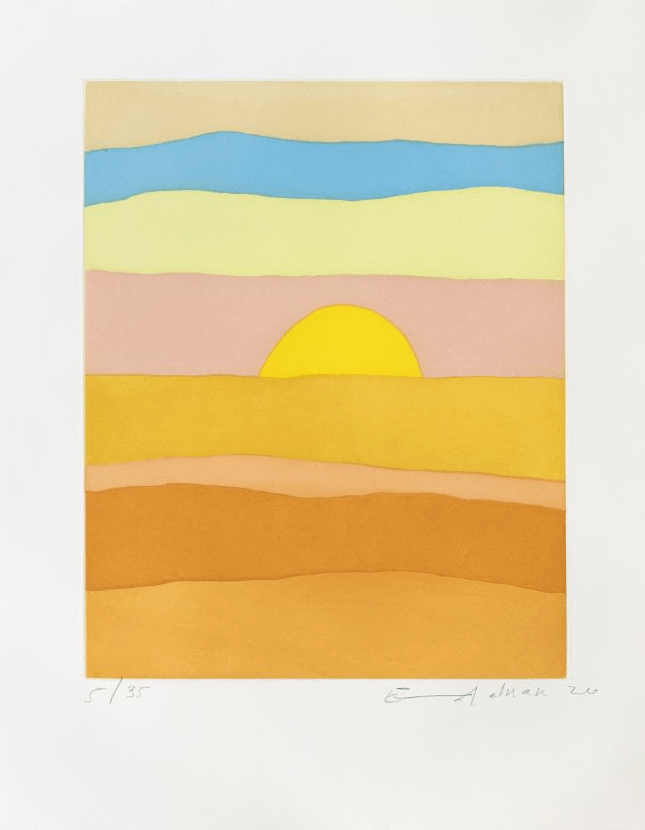 Etel Adnan, EN Attendant la Lumiere, 2020, Etching