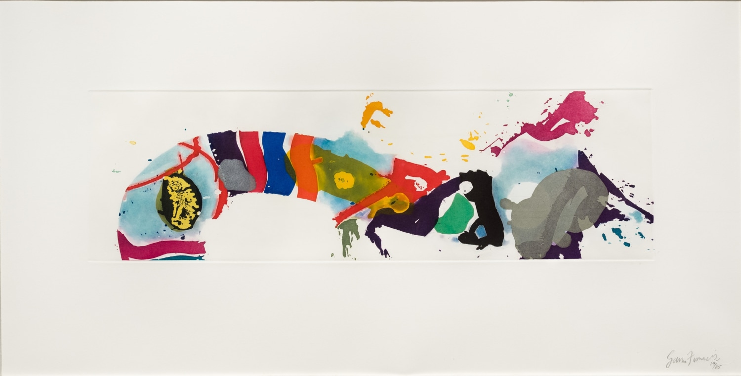 Sam Francis, Untitled 1994, Signed aquatint print