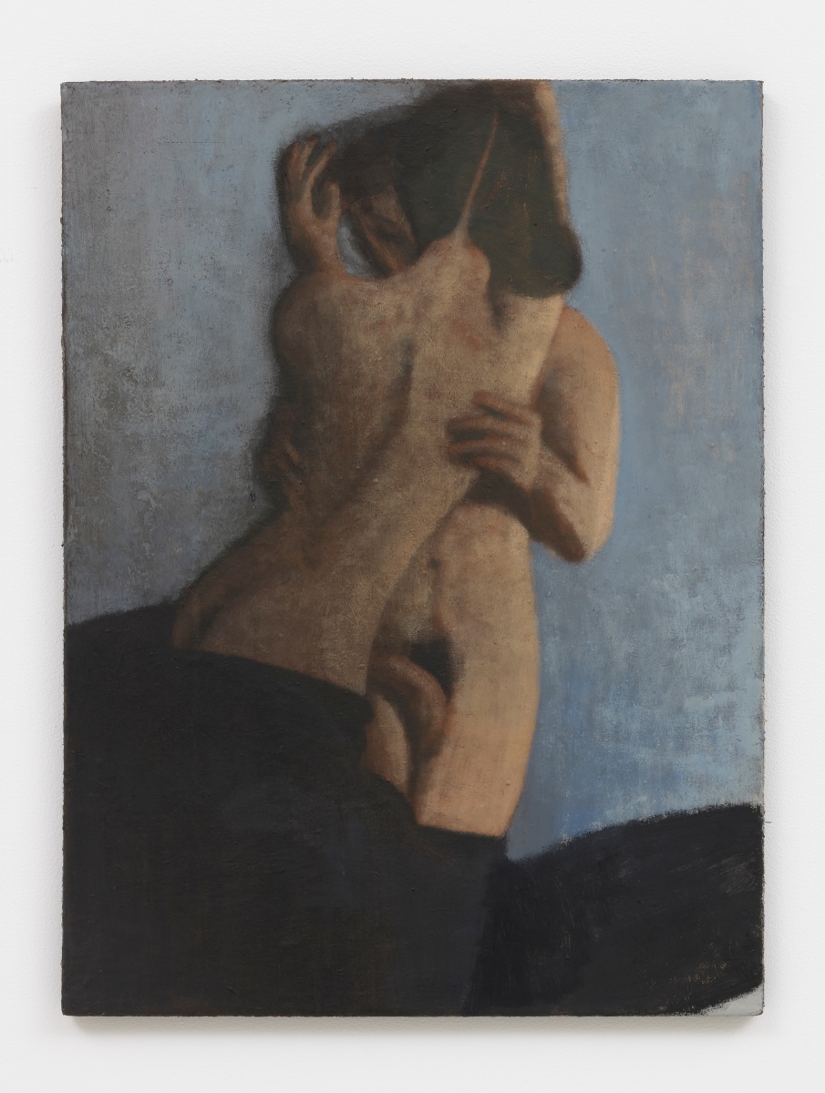 Lenz Geerk The Lovers, 2018 Acrylic on wool 31.5 x 23.6 in (80.0 x 59.9 cm)