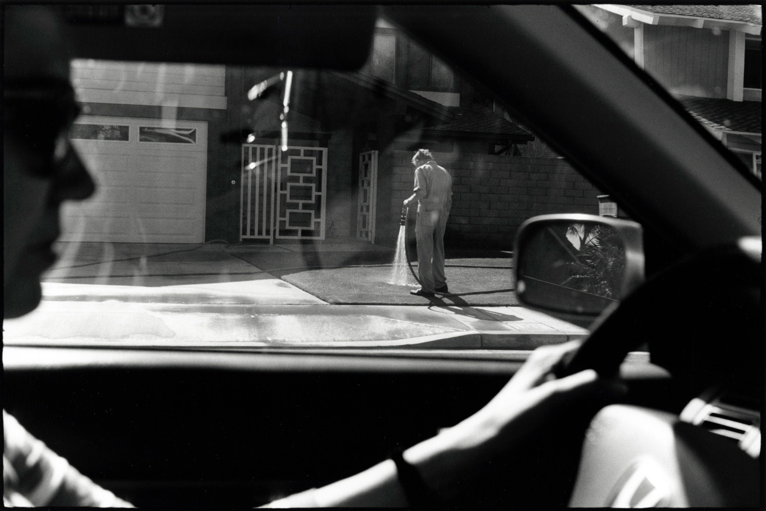 Ed Templeton, Man watering lawn, 2013