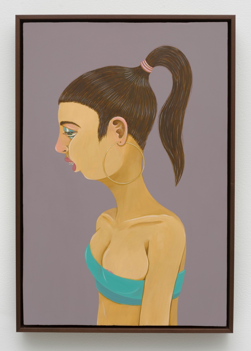 Ed Templeton Girl With Braces, 2017 Acrylic on panel 21 x 14 in (53.3 x 35.6 cm); framed: 22 x 15.12 in (55.9 x 38.4 cm)