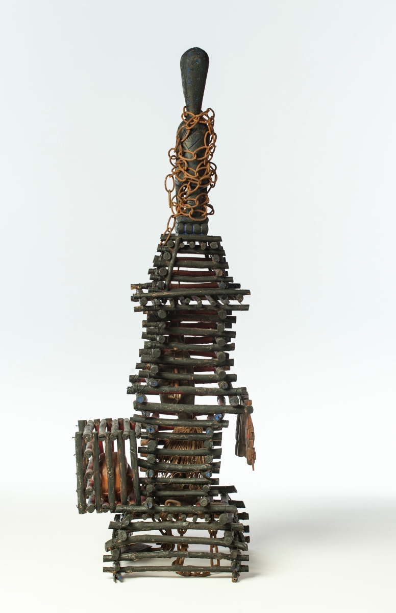 Betye Saar Cage (In the Beginning), 2006 Mixed media assemblage 42 x 15 x 12 in (106.7 x 38.1 x 30.5 cm)