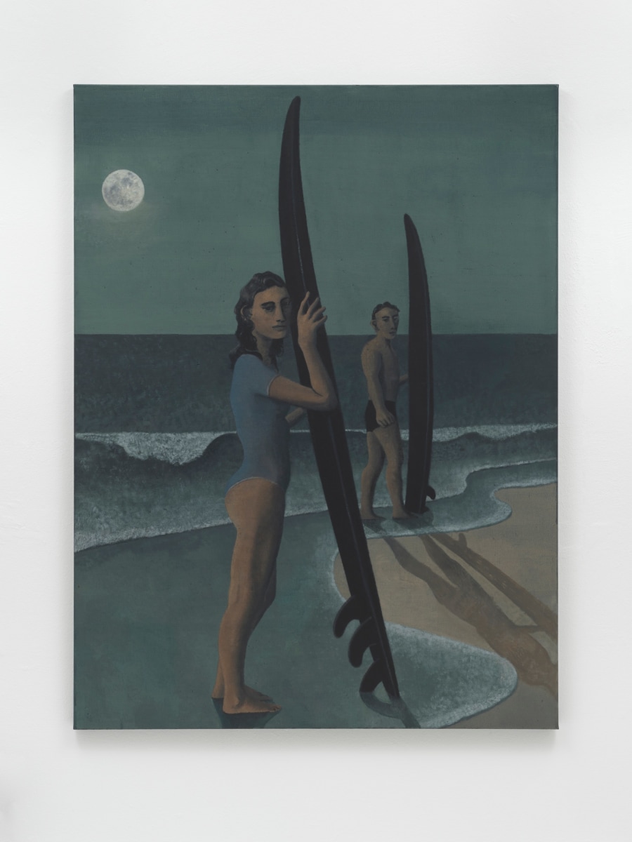 Lenz Geerk  Moon Couple, 2021  Acrylic on canvas  62.99 x 47.24 in (160 x 120 cm)