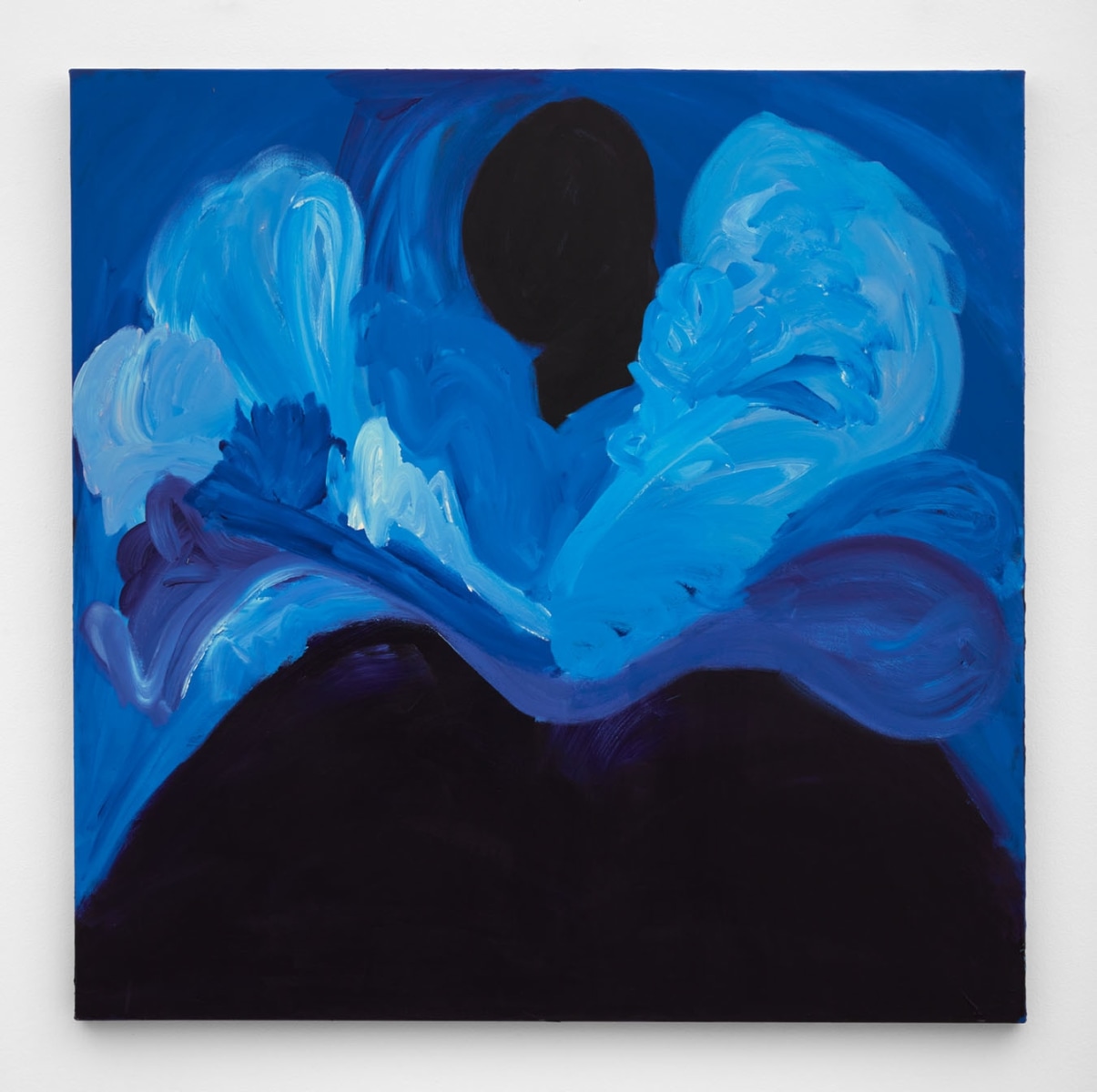 Ruth Ige  The Telepath, 2021  Acrylic on canvas  48 x 48 in (121.9 x 121.9 cm)