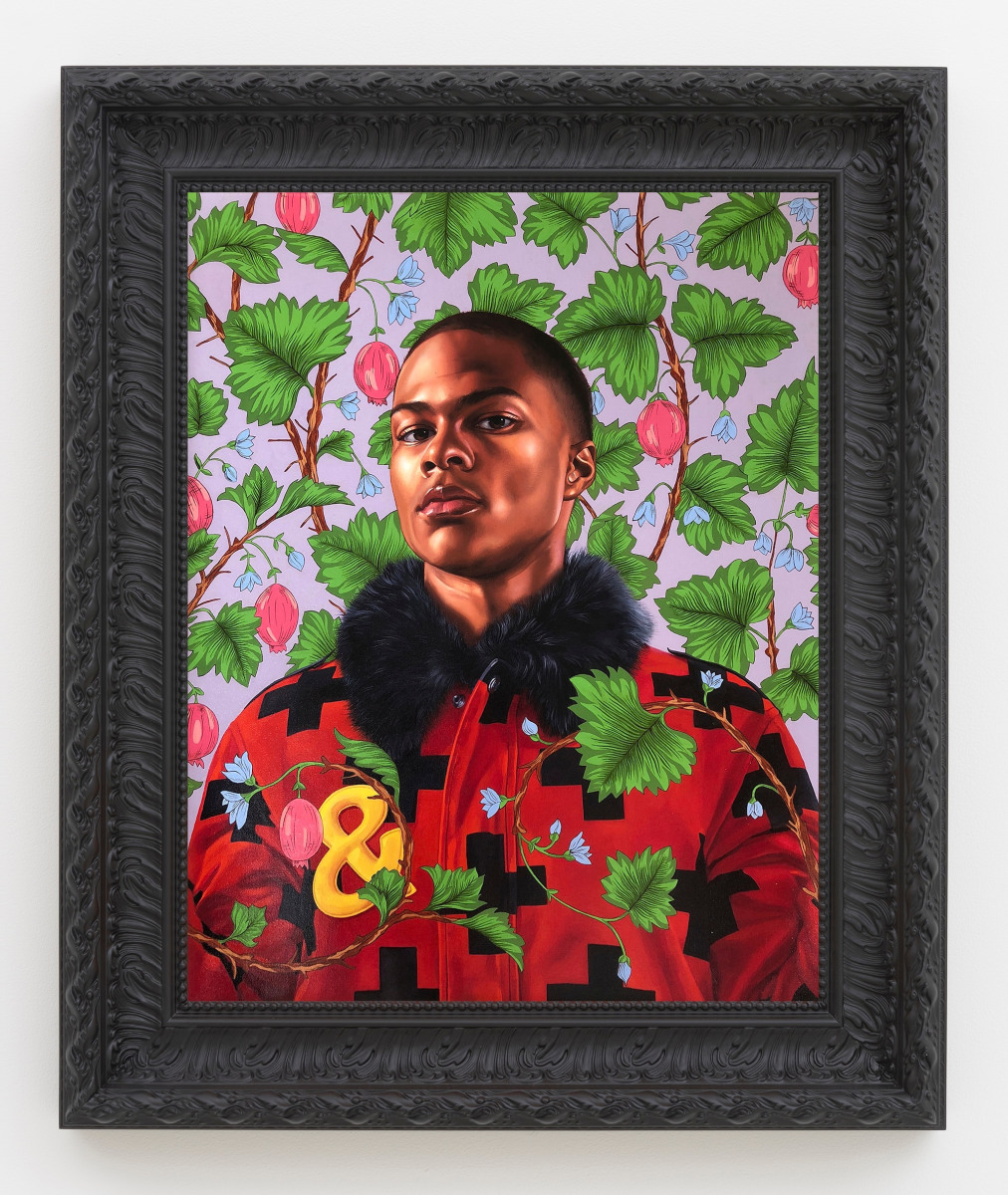 Kehinde Wiley Portrait of Jarret Scantlebury, 2017 Oil on canvas 28 x 22 in (71.1 x 55.9 cm)