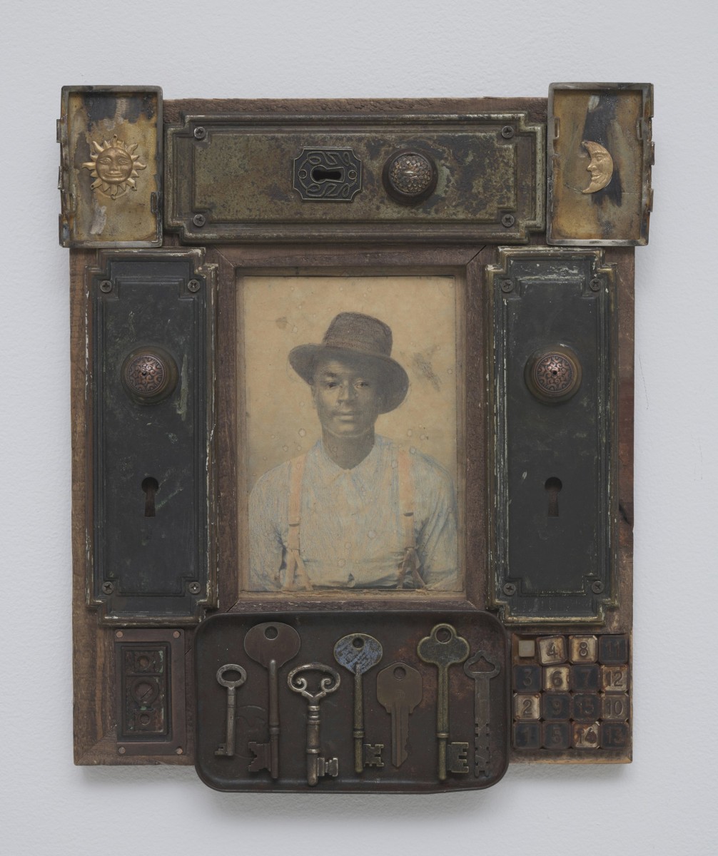 Betye Saar Locksmith, 2018 Mixed media assemblage 14 x 11.75 x 1 in (35.6 x 29.8 x 2.5 cm)