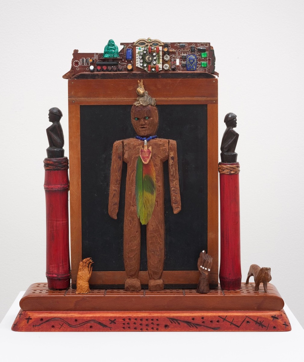 Betye Saar Shaman, 1991 Mixed media assemblage 12 x 11.5 x 3 in (30.48 x 29.21 x 7.62 cm)