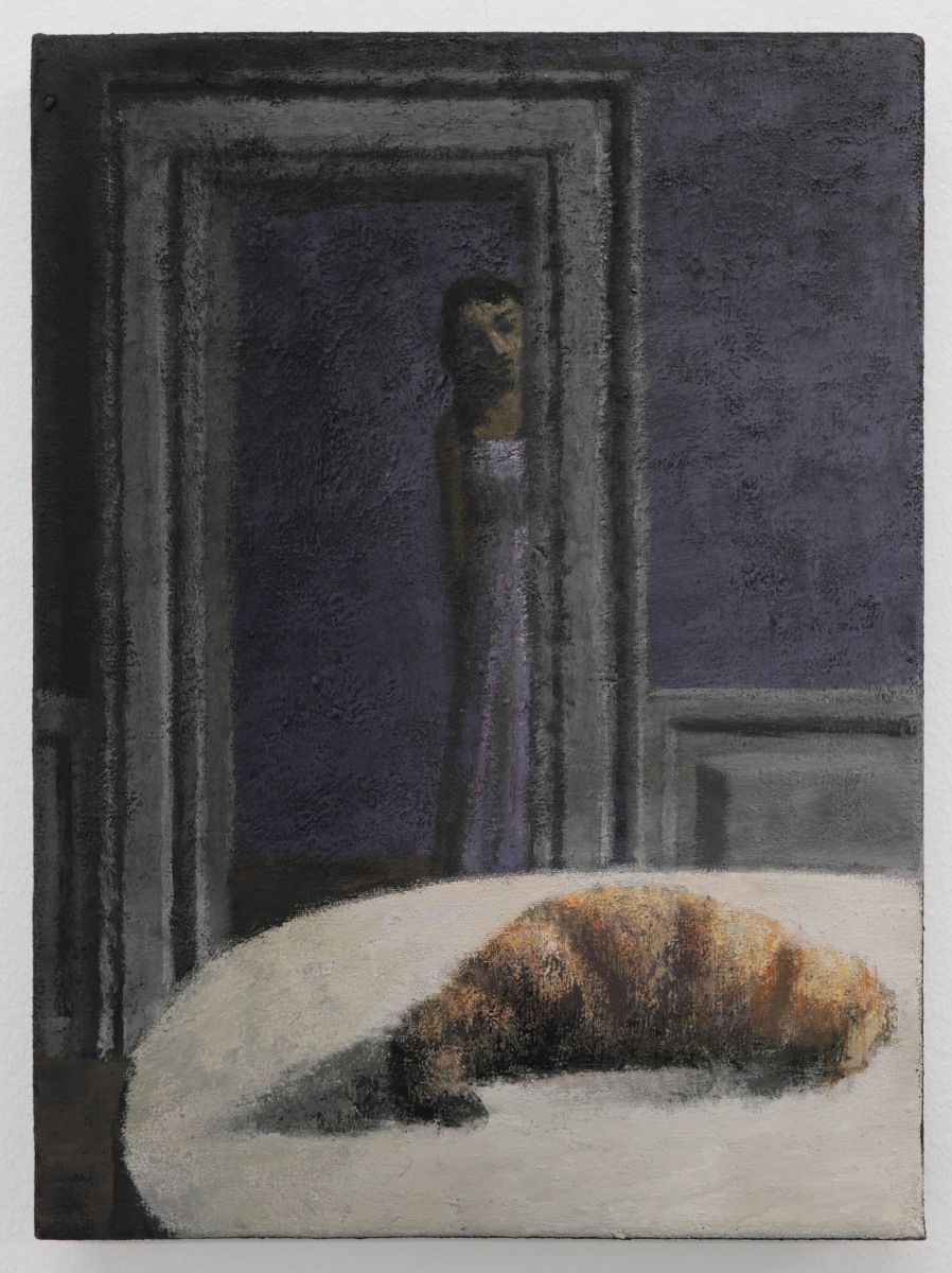 Lenz Geerk Croissant, 2019 Acrylic on canvas 9.45 x 7.09 in (24 x 18 cm)