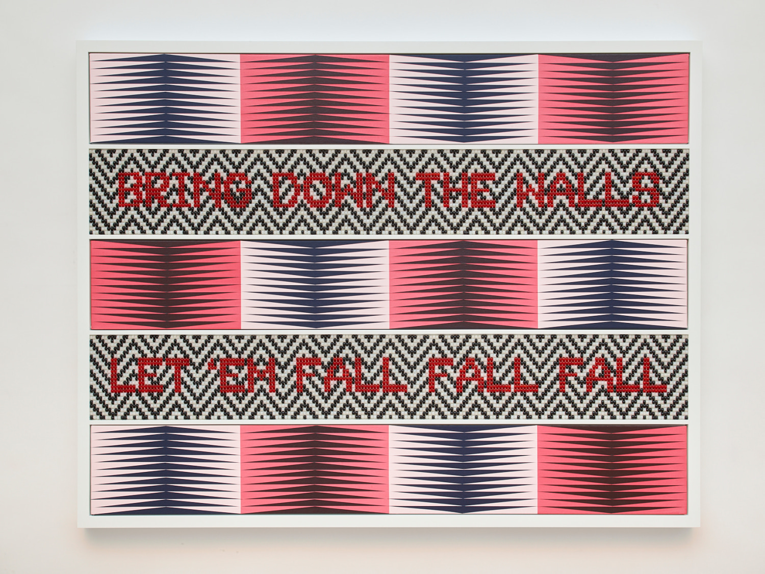 Jeffrey Gibson, BRING DOWN THE WALLS, LET 'EM FALL FALL FALL, 2020