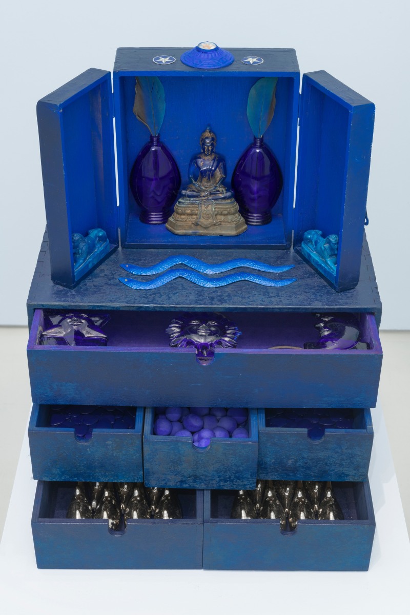 Betye Saar Shrine of Forgotten Memories, 2018 Mixed media assemblage 21 x 16 x 13 in (53.3 x 40.6 x 33.0 cm)
