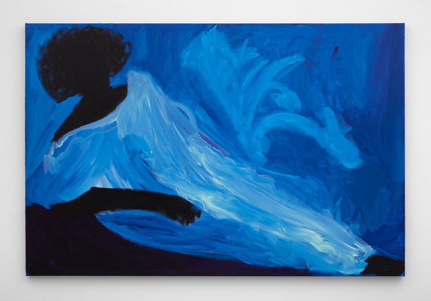 Ruth Ige  A quiet day, 2021  Acrylic on canvas  48 x 72 in (121.9 x 182.9 cm)