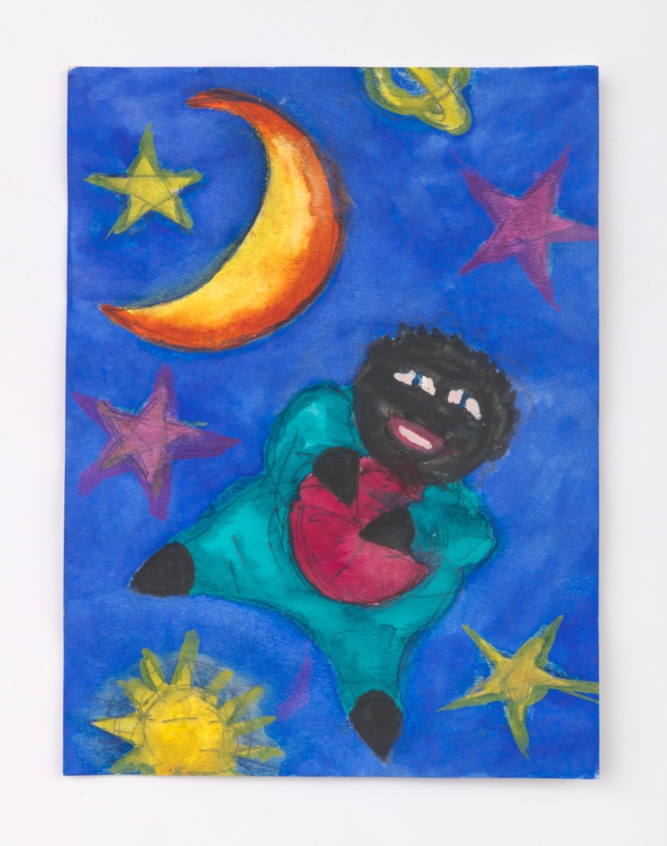 Betye Saar, Floating Doll with Ball in the Galaxy, 2020
