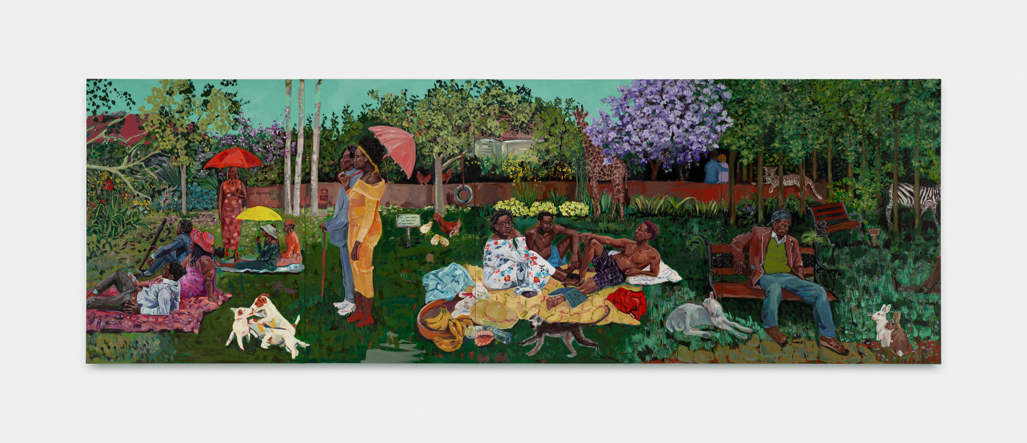 Wangari Mathenge Home Sweet Home (After Seurat, Manet and Pippin), 2023