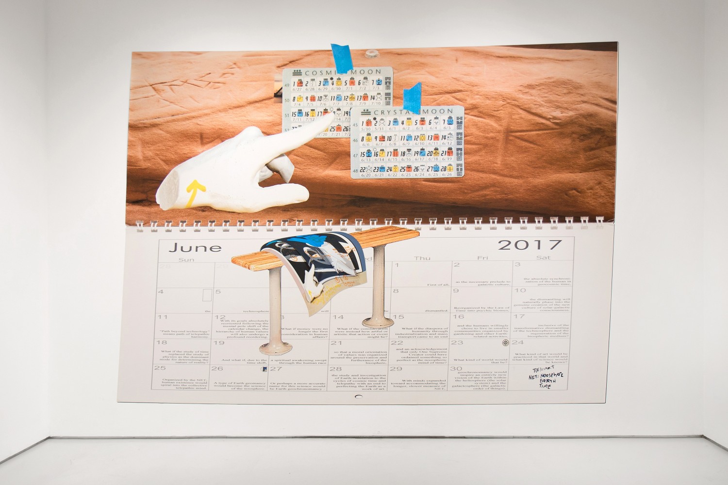 Ian James i.e. violent hierarchy (after LG, JH, PC, &amp; JA ), 2017 Handcut adhesive pigment print 145 x 99 in (368.3 x 251.5 cm)