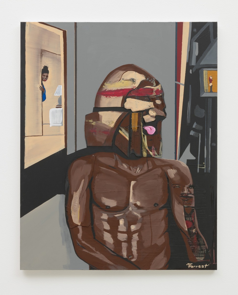 Forrest Kirk Girl Next Door, 2018 Acrylic, gorilla glue on canvas 30 x 24 in (76.2 x 61.0 cm)