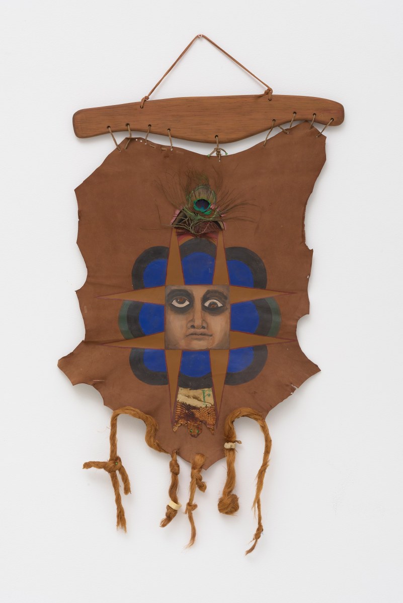 Betye Saar The Divine Face, 1970 Mixed media assemblage 42 x 22.25 x .38 in (106.7 x 56.5 x 1.0 cm)
