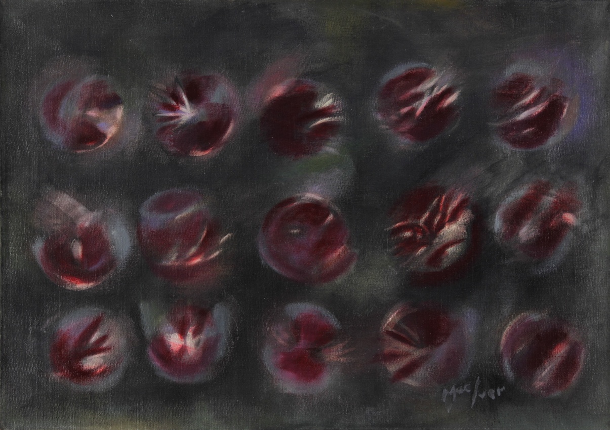 Subway Lights, 1980, oil on canvas, 17 3/4 x 24 inches