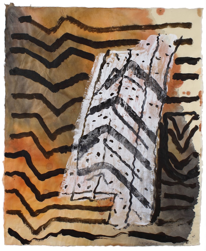 Untitled, 2018, ink and gouache on paper, 20 1/4 x 16 3/4 inches