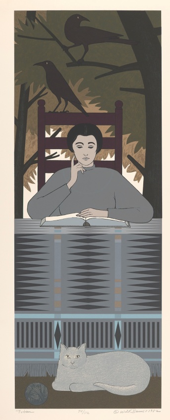 Totem,&nbsp;1983, color serigraph on Arches Wove paper,&nbsp;40 &frac12; x 15 inches