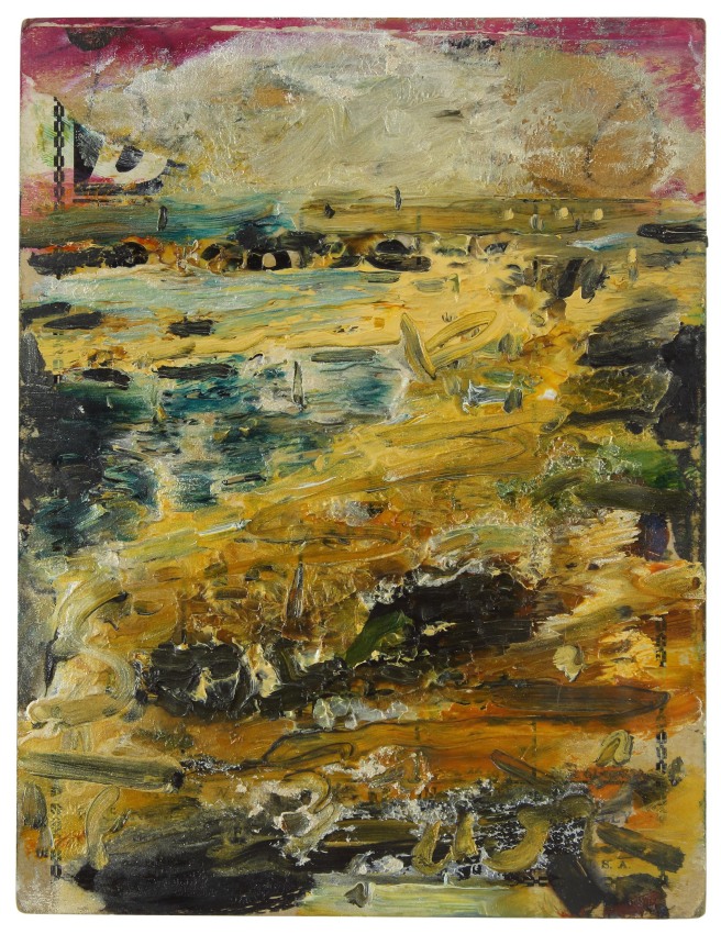 Beano #9 Seal Point Series #K36, 2006, oil on Bingo card, 7 1/4 x 5 1/2 inches