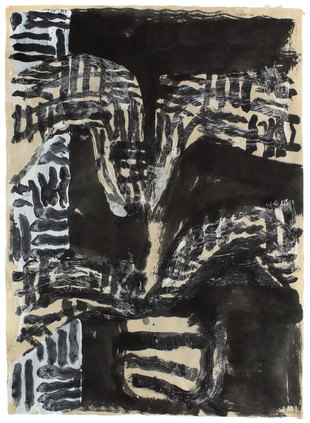 Untitled, 2022, ink and gouache on paper, 20 1/4 x 16 3/4 inches