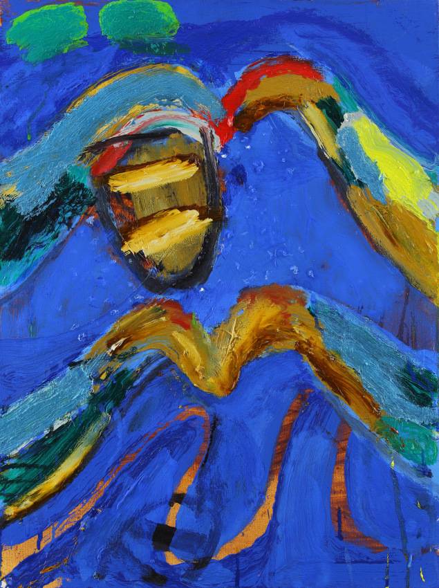 Shield I, 2023, oil on canvas, 24 x 18 inches