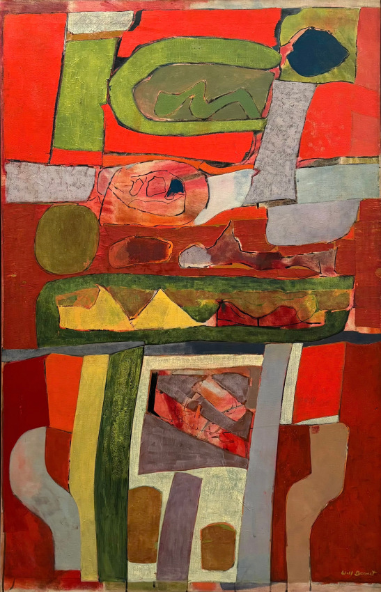 Green and Gold Space, 1958, oil on canvas, 51 x 33 inches