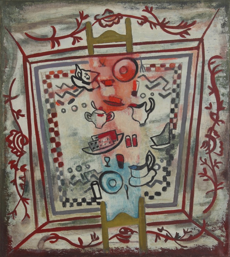 Romantic Breakfast For Two, 1939, oil on canvas, 18 x 16 inches