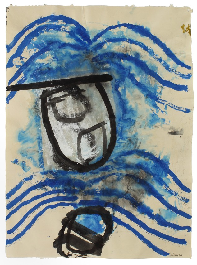 Untitled, 2021, ink and gouache on paper, 20 1/4 x 16 3/4 inches