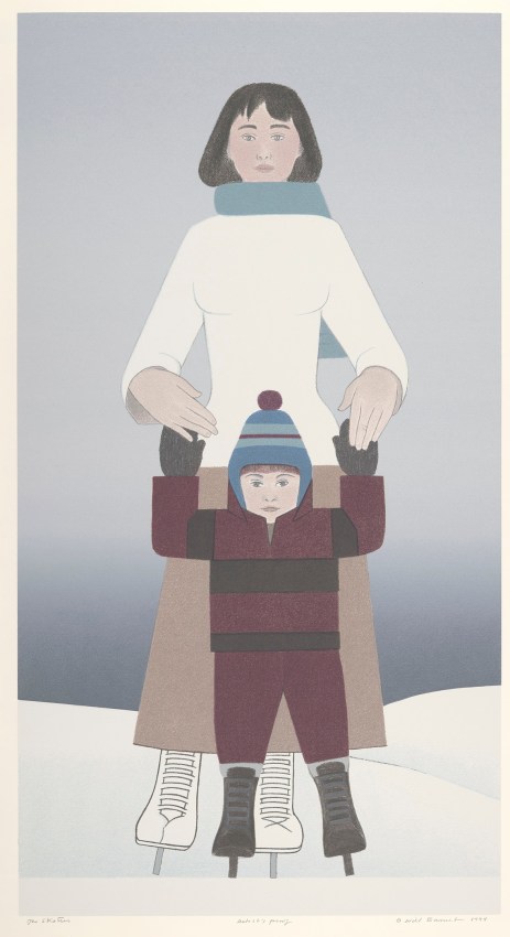 Skaters,&nbsp;1995, color serigraph on Sommerset paper,&nbsp;41 7/8 x 22 &frac12; inches