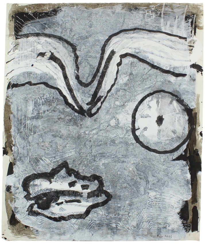 Untitled, 2022, gouache and ink on paper, 26 1/2 x 22 inches