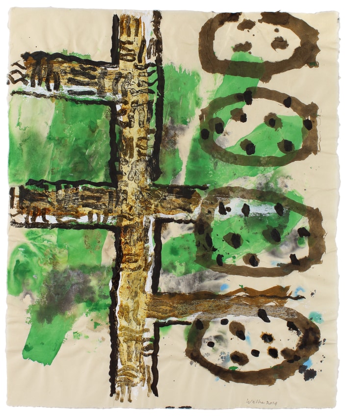 Untitled, 2019, ink and gouache on paper, 20 1/4 x 16 3/4 inches