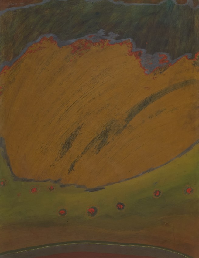 Consequence In and Out, 1960, gouache and graphite on paper, 24 1/4 x 18 3/4 inches