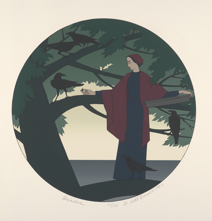 Ariadne,&nbsp;1980, color serigraph on cream Arches Wove paper,&nbsp;17 &frac34; x 15 inches