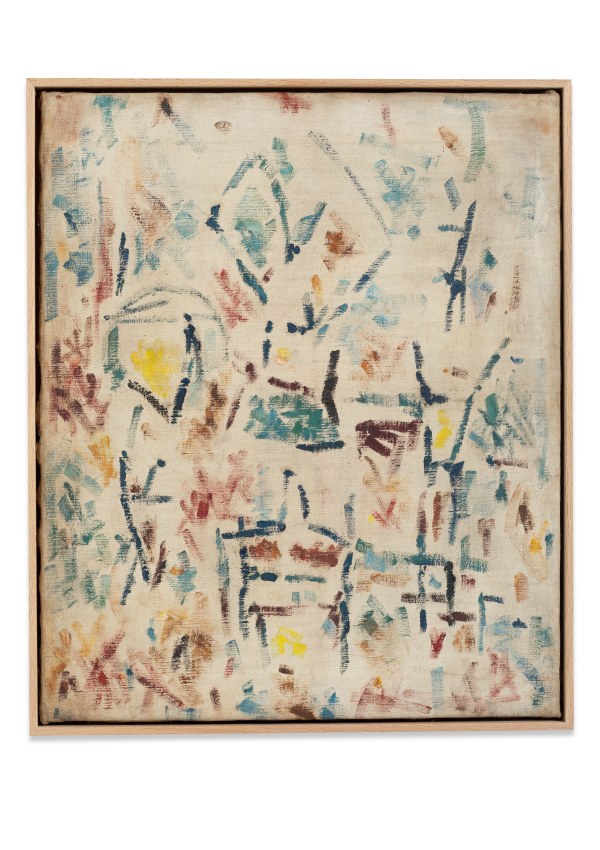 Ernest Mancoba, Untitled 3,&nbsp;n/d,&nbsp;Oil on canvas,&nbsp;​22&nbsp;x 18&nbsp;in