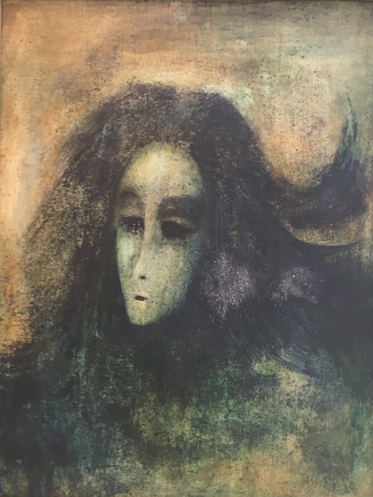Anjolie Ela Menon,&nbsp;Natasha,&nbsp;1970,&nbsp;Oil on Masonite board, 36 x 24 in
