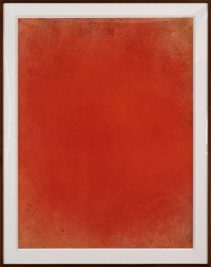 Natvar Bhavsar, UNTITLED XIII, 1971, Dry pigments with oil and acrylic mediums on paper, 53 x 42 in