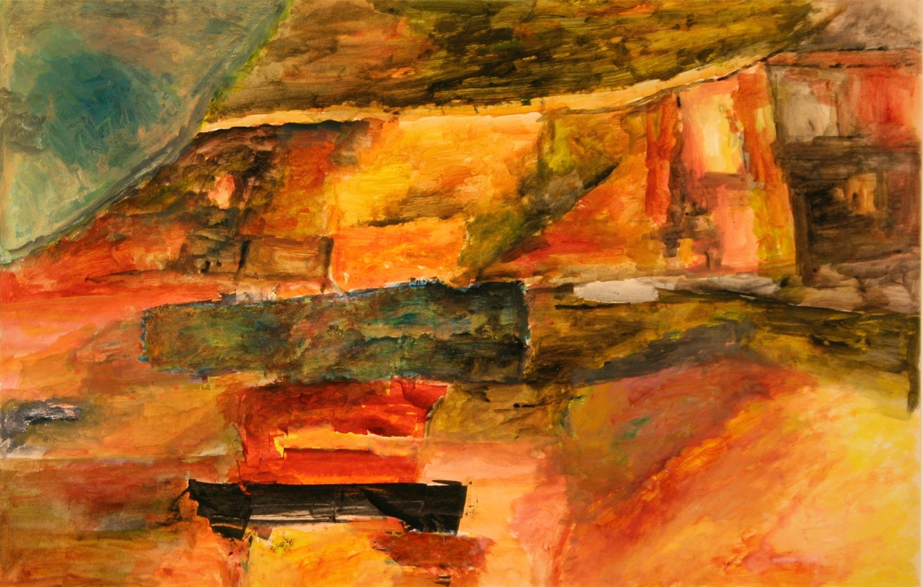Ram Kumar,&nbsp;Untitled Landscape 2,&nbsp;2001,&nbsp;Acrylic on paper, 22.5 x 35.5 in, &nbsp;