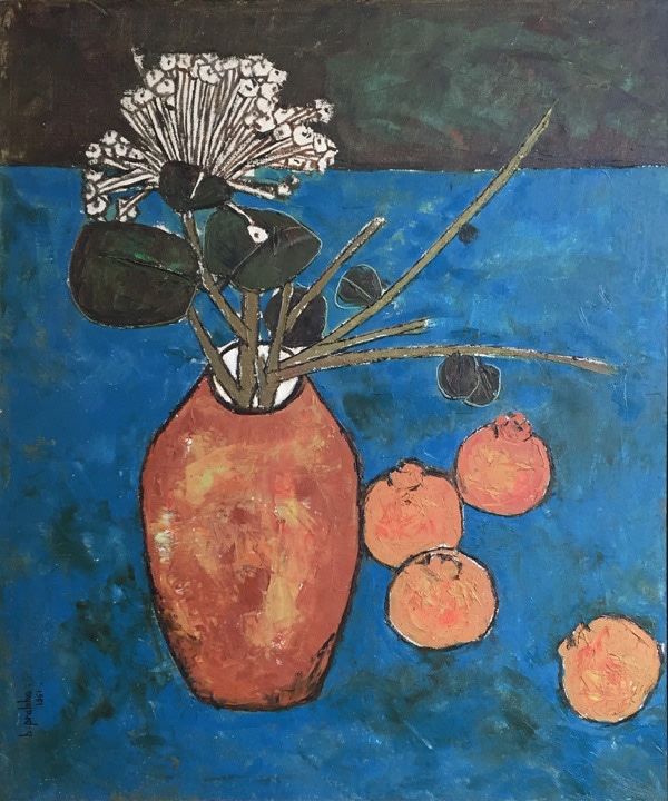 B. Prabha, Untitled (Still Life), 1961, Oil Board, 31.5 x 26.5 in